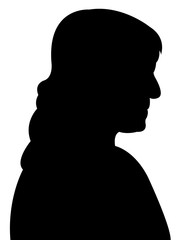 a woman head silhouette vector