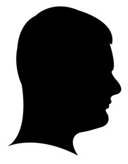 a man head silhouette vector