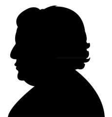 a woman head silhouette vector