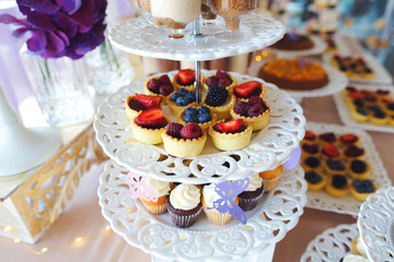 Candy bar with delicious sweets