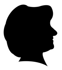 a woman head silhouette vector