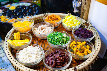 colorful street food on the market Thailand