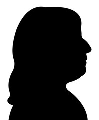 a woman head silhouette vector