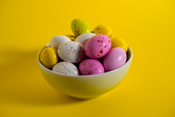 Colorful Ester eggs in a cup