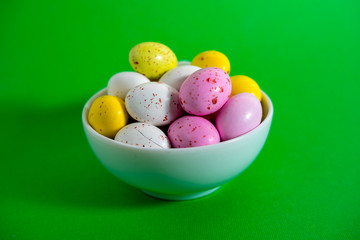Colorful Ester eggs in a cup