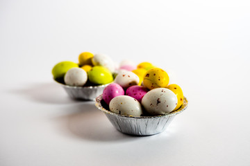 Colorful Ester eggs in a cup
