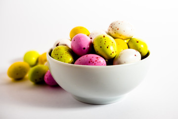 Colorful Ester eggs in a cup