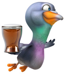 Fun pigeon - 3D Illustration