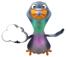 Fun pigeon - 3D Illustration