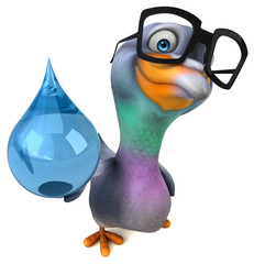 Fun pigeon - 3D Illustration