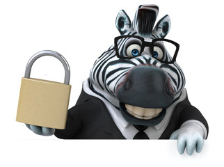 Fun zebra - 3D Illustration