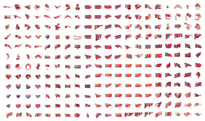 very big collection of vector flags of the Norway