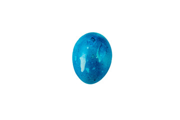 Colorful handmade easter egg isolated on a white background