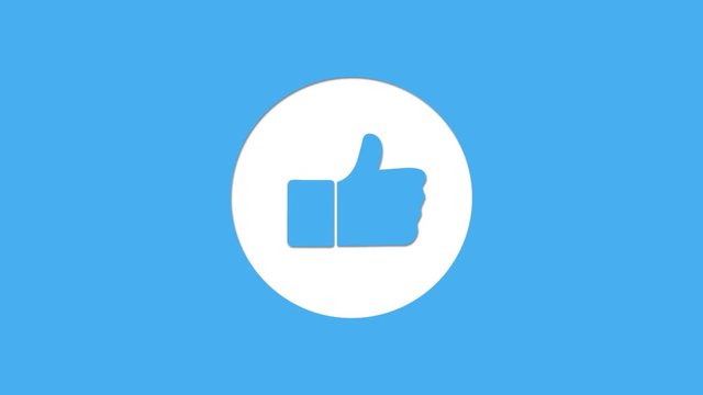 Social Media Like Circle Icon Cut Out