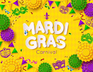 Mardi Gras Carnival background with mask. Shrove Tuesday © annzakharchenko
