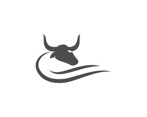 Bull horn logo vector