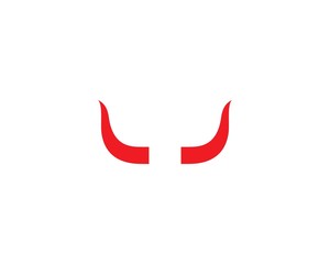 Obraz premium Bull horn logo vector