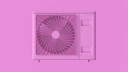 Pink Office Air Conditioner 3d illustration 3d render