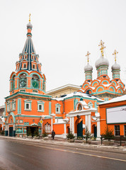 Moscow, Russia, Church of St. Gregory of Neocaesarea. Orthodox Church of St. Gregory neokesariysky built in Russian style in the mid-seventeenth century.