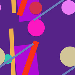 Flat material design - Creative vector trend seamless