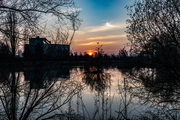 Abendrot am See