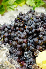Fresh bunch of grapes at buffet