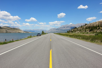 A road trip through the mountains.