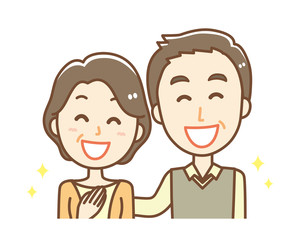 シニア　夫婦　安心　上半身