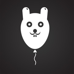 Ballon icon on background for graphic and web design. Simple vector sign. Internet concept symbol for website button or mobile app.