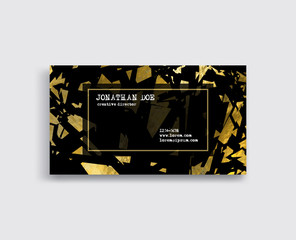 Business card with golden detail