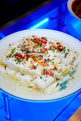 Chinese cabbage pickles at buffet 