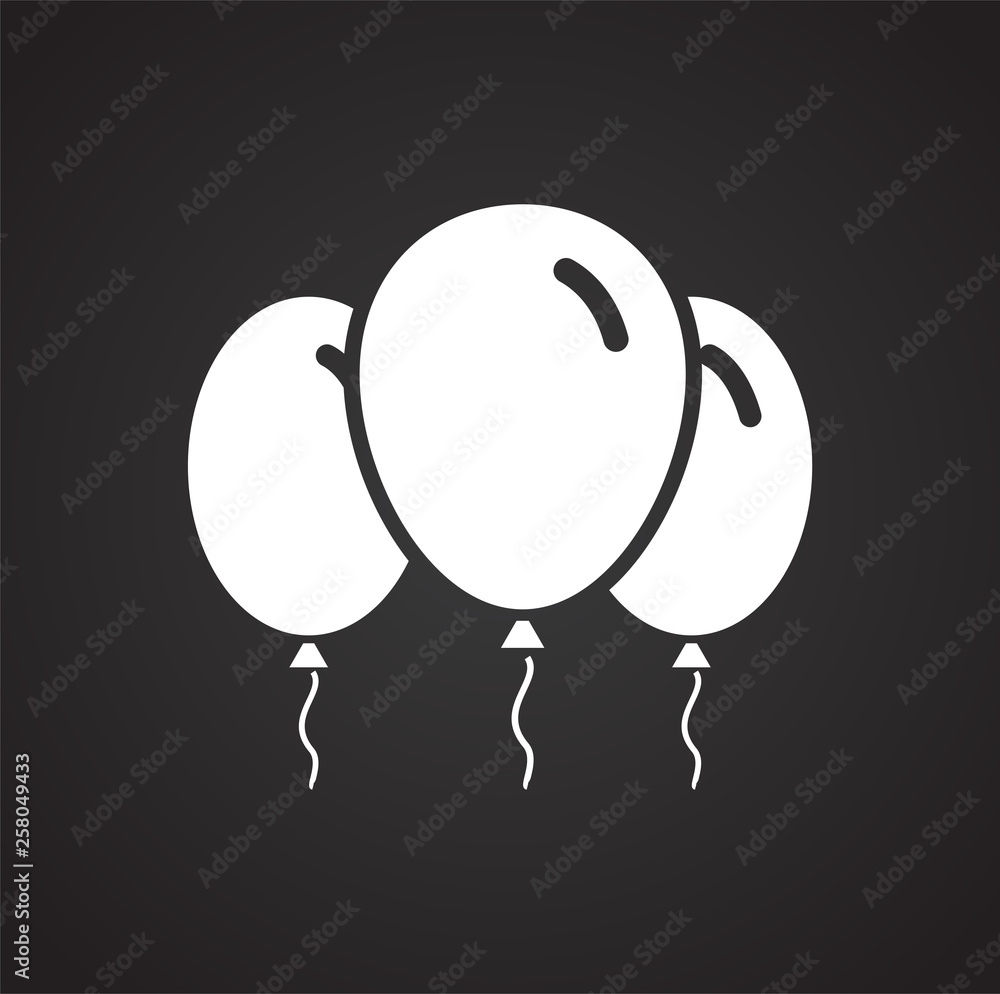 Poster ballon icon on background for graphic and web design. simple vector sign. internet concept symbol fo