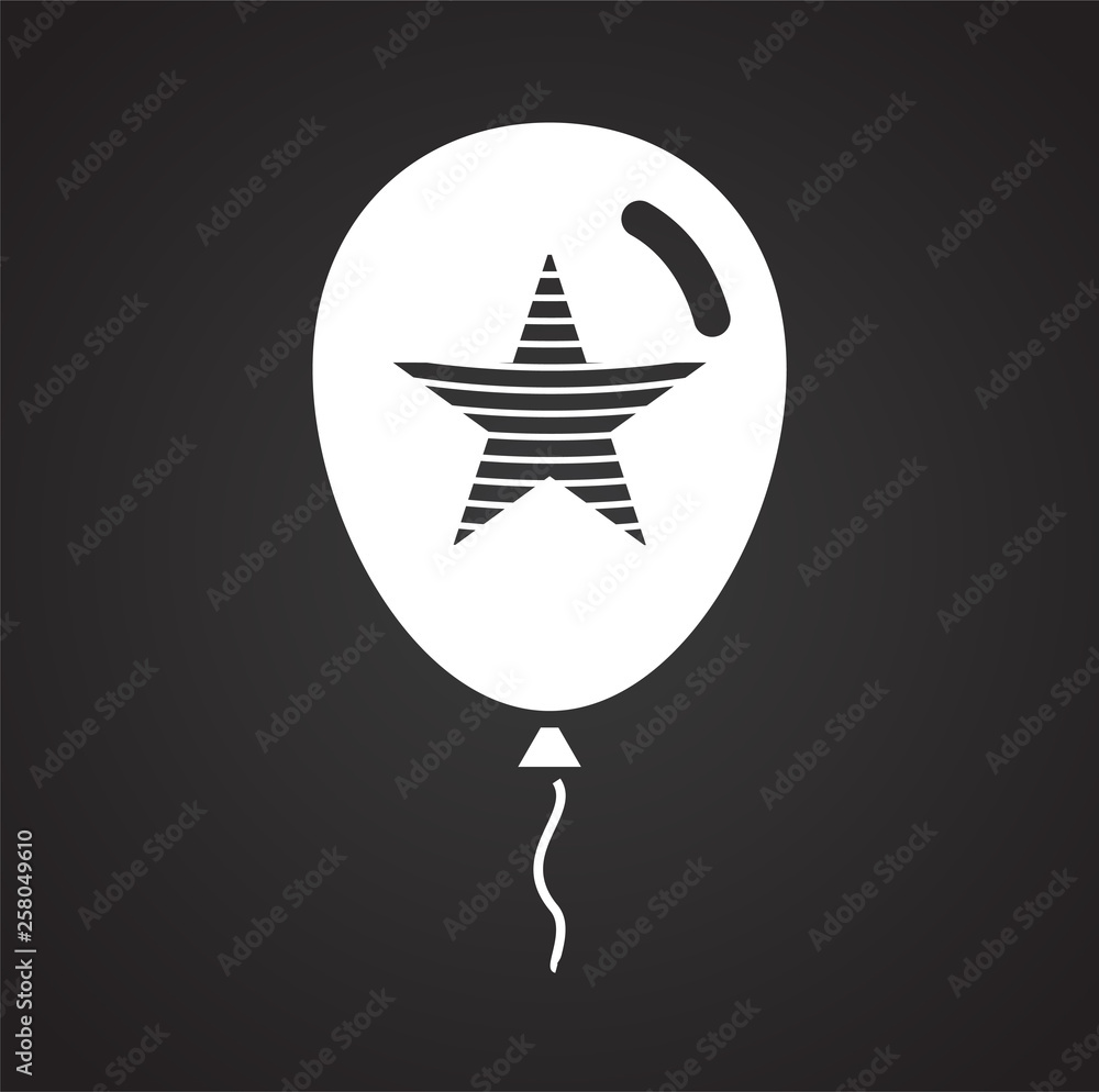 Poster ballon icon on background for graphic and web design. simple vector sign. internet concept symbol fo