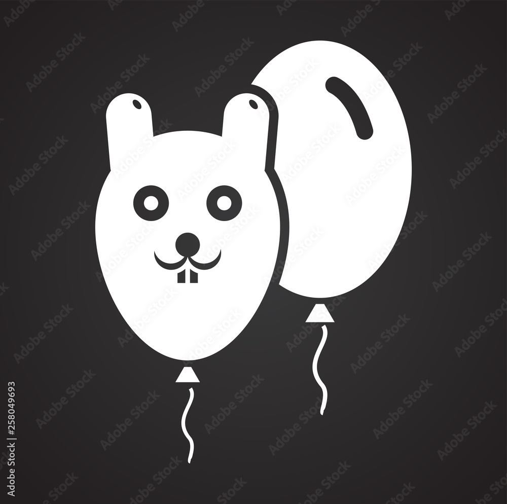 Poster ballon icon on background for graphic and web design. simple vector sign. internet concept symbol fo