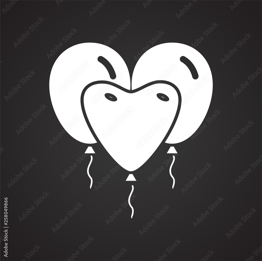 Poster ballon icon on background for graphic and web design. simple vector sign. internet concept symbol fo