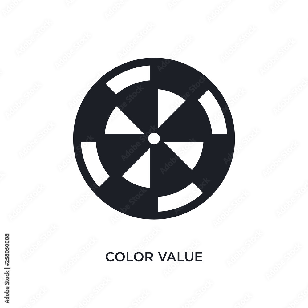 Aufkleber color value isolated icon. simple element illustration from technology concept icons. color value ed
