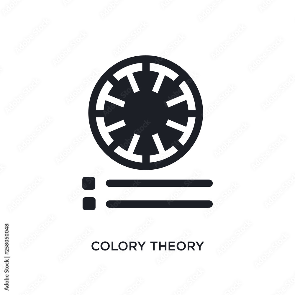 Poster colory theory isolated icon. simple element illustration from technology concept icons. colory theor
