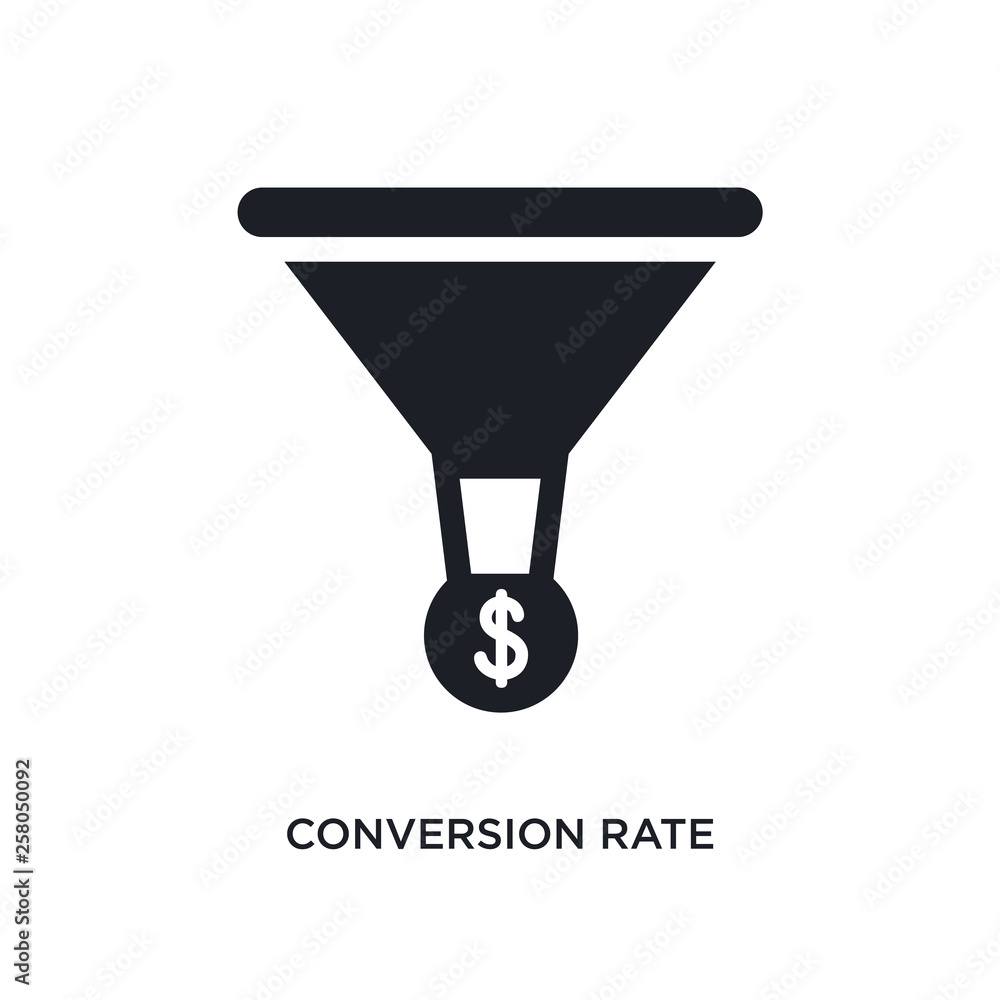 Poster conversion rate optimization isolated icon. simple element illustration from technology concept icon