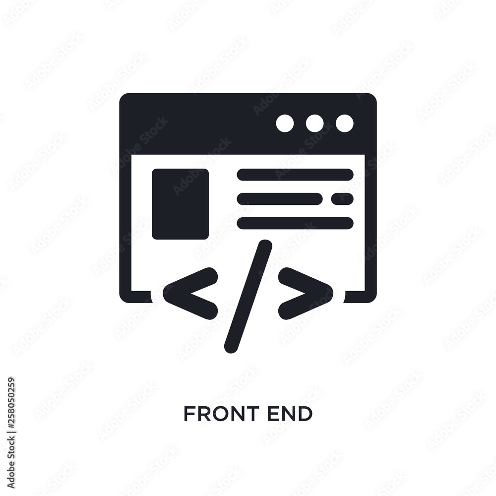 Poster front end isolated icon. simple element illustration from technology concept icons. front end editab