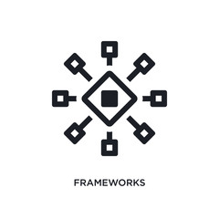 frameworks isolated icon. simple element illustration from technology concept icons. frameworks editable logo sign symbol design on white background. can be use for web and mobile