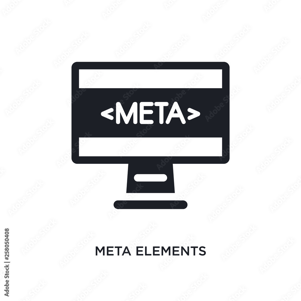 Poster meta elements isolated icon. simple element illustration from technology concept icons. meta element