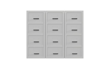 Office filing cabinets. 3d illustration