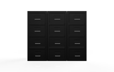 Office filing cabinets. 3d illustration