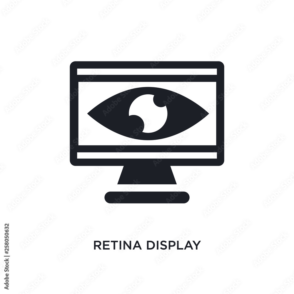 Poster retina display isolated icon. simple element illustration from technology concept icons. retina disp
