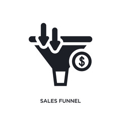 sales funnel isolated icon. simple element illustration from technology concept icons. sales funnel editable logo sign symbol design on white background. can be use for web and mobile