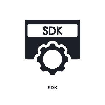sdk isolated icon. simple element illustration from technology concept icons. sdk editable logo sign symbol design on white background. can be use for web and mobile