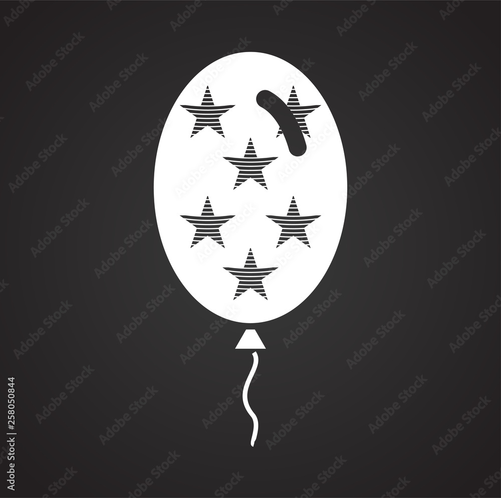 Poster ballon icon on background for graphic and web design. simple vector sign. internet concept symbol fo