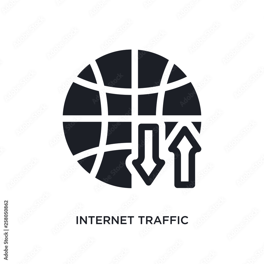 Poster internet traffic isolated icon. simple element illustration from technology concept icons. internet 