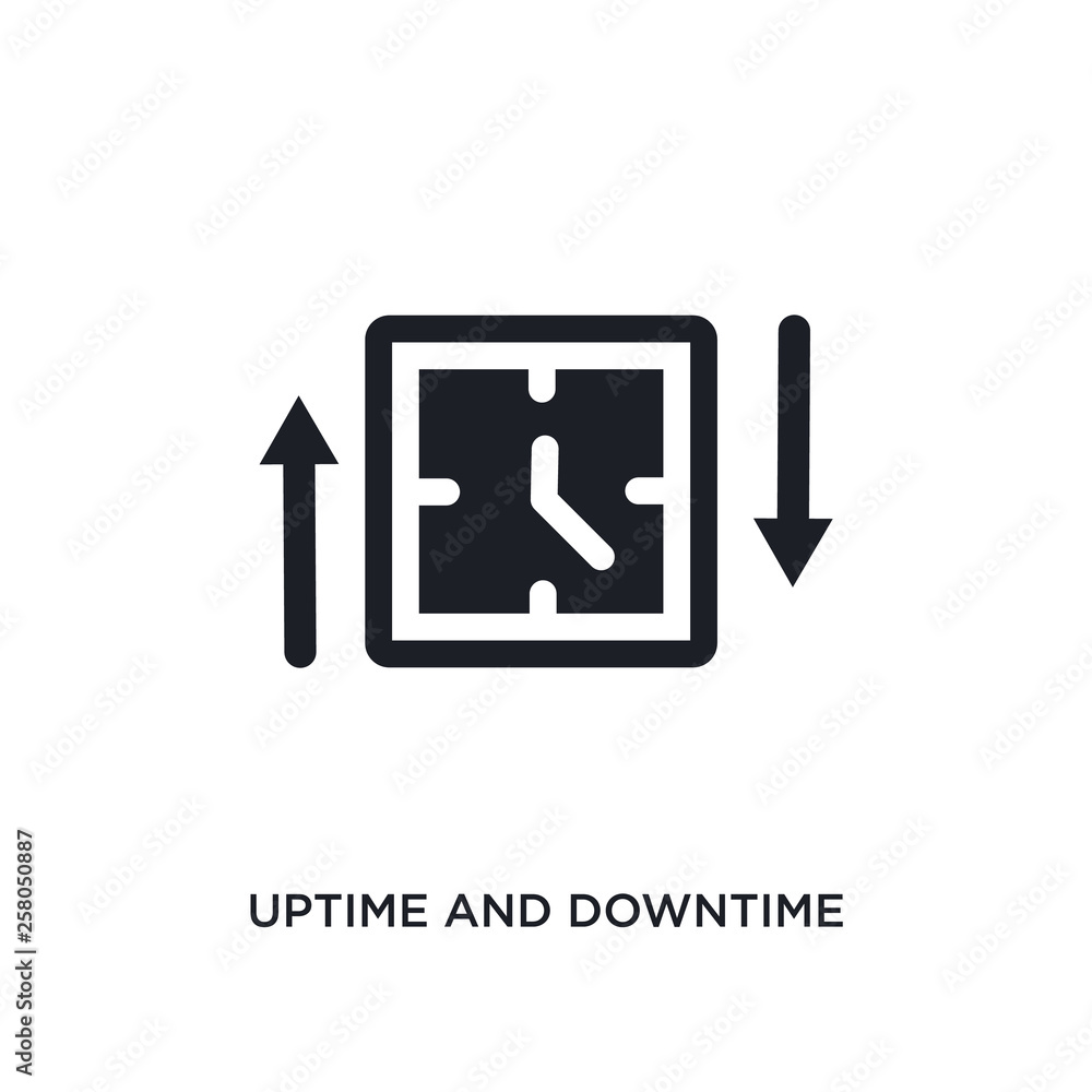 Poster uptime and downtime isolated icon. simple element illustration from technology concept icons. uptime