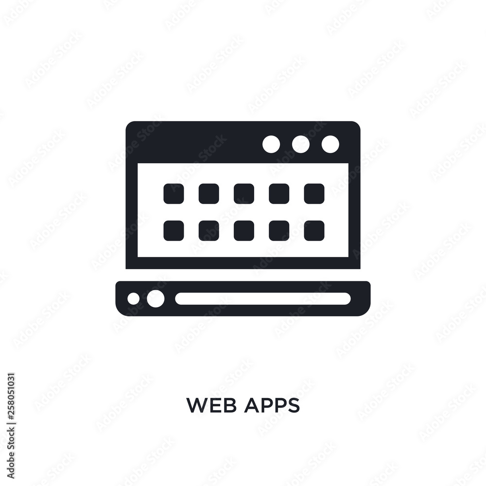 Poster web apps isolated icon. simple element illustration from technology concept icons. web apps editable